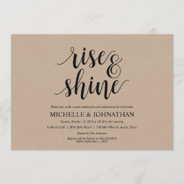 Rustic Kraft Post Mariage Brunch Invitation Card