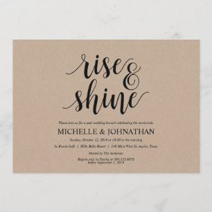 Rustic Kraft Post Mariage Brunch Invitation Card