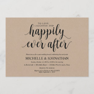 Rustic Kraft Post Wedding Brunch Einladungskarte