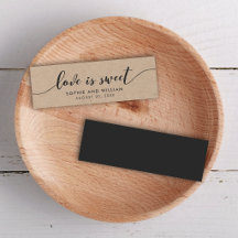 Rustic Kraft Relax Script Wedding Liebe ist Sweet