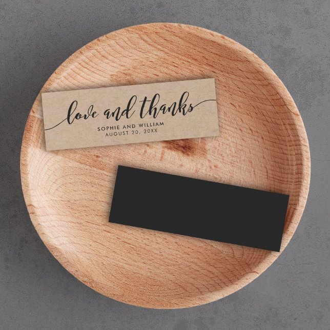 Rustic Kraft Relax Script Wedding Liebe und Danke (Von Creator hochgeladen)