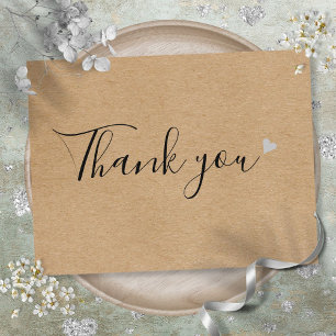 Rustic Kraft Script Business Vielen Dank Postkarte