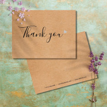 Rustic Kraft Simple Script Business Vielen Dank