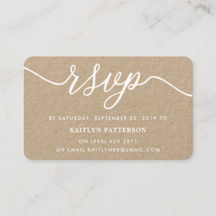 Rustic Kraft Simple Script UAWG Visitenkarte