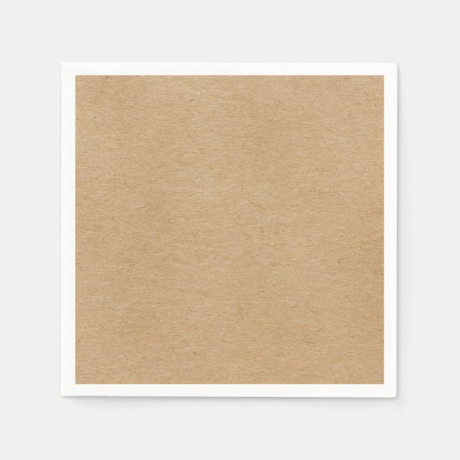 Rustic Kraft Simple Stylish Boho Serviette (Vorderseite)