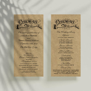 Rustic Kraft Wedding Ceremony Vorlagen