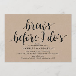 Rustic Kraft Wedding Probe Dinner lädt ein Einladung