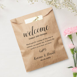 Rustic Kraft Wedding Welcome Fevor Bags Geschenktütchen