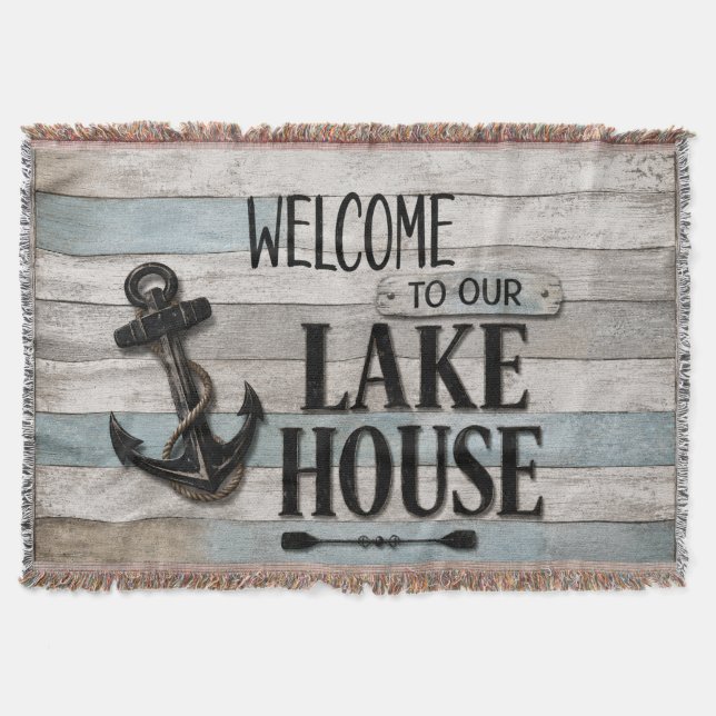 Rustic Lake House Anchor Nautical Coastal  Decke (Vorderseite)