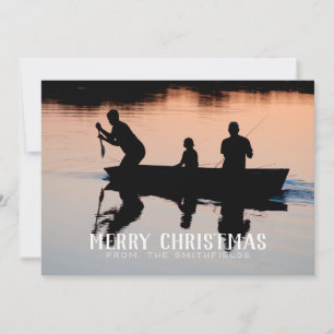 Rustic Lake Kanu Weihnachten mit der Familie