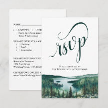 Rustic Lake Tahoe Elegant Script Wedding