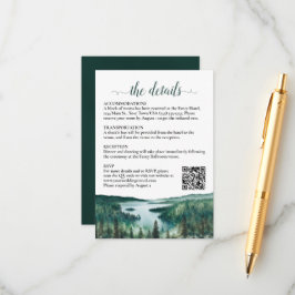 Rustic Lake Tahoe Wedding Details QR Code Begleitkarte