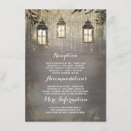 Rustic Lanterns Wedding Information Guest Begleitkarte