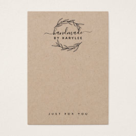Rustic Laurel Leaf Jewelier Earring Display Card