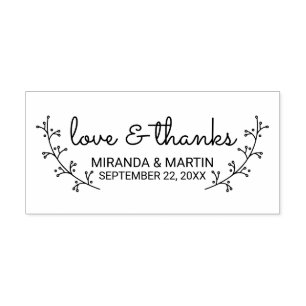Rustic Laurels Gastgeschenk Hochzeit Permastempel