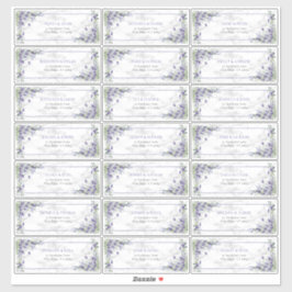 Rustic Lavender Eucalyptus Greenerity Guest Addres Aufkleber