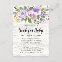 Rustic Lavender Floral Baby Shooting Book for Baby
