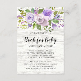 Rustic Lavender Floral Baby Shooting Book for Baby Begleitkarte
