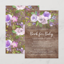 Rustic Lavender Floral Baby Shooting Book for Baby