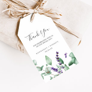 Rustic Lavender und Eucalyptus Vielen Dank für Ihr Geschenkanhänger