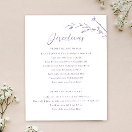 Rustic Lavender Wildblume Hochzeitskarte Einladung