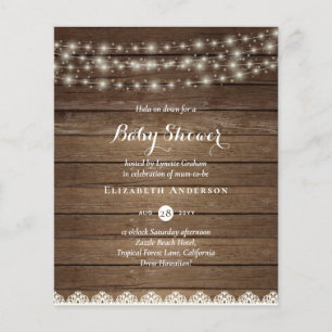 Rustic Lights Mason Jars Lace Budget Baby Dusche
