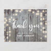 Rustic Lights Wood Danke Brautparty