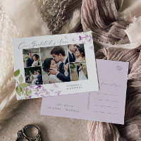 Rustic Lilac Multi Foto Wedding Gratitud y Amor