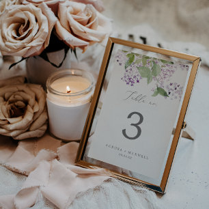 Rustic Lilac Numéro de table
