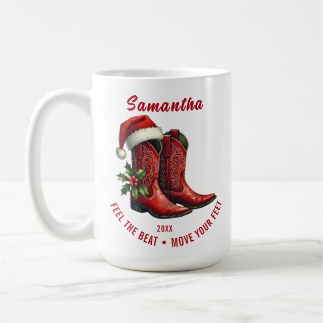 Rustic Line Dance Cowboy Stiefel Spezial Tasse (Links)