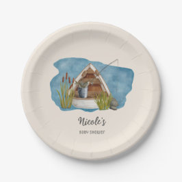 Rustic Little Fisherman Baby Showpaper Teller