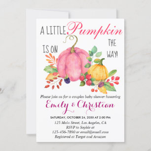 Rustic Little Pumpkin Fall Paare Babydusche Einladung