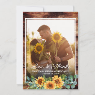 Rustic Love et Merci Sunflower Photo Mariage