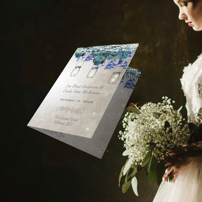 Rustic Luxe Mason Jar Peacock Programme (Créateur téléchargé)