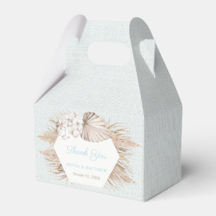 Rustic Luxe Pampas Grass Aquamariner Polterabend G Geschenkschachtel