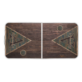 Rustic Luxe Triangle Beer Pong Table