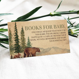 Rustic Mama & Baby Bear Book Request Begleitkarte