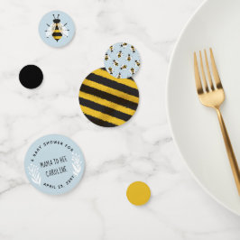 Rustic Mama to Bee Baby Boy Shower Table Confetti