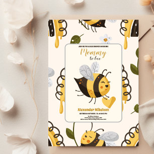 Rustic Mama to Bee Baby Shower Einladung