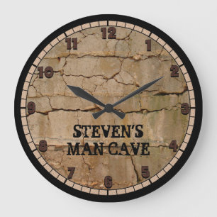 Rustic Man Cave Custom Round Clock Große Wanduhr
