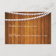 Rustic Mariage Détails Carte de réception