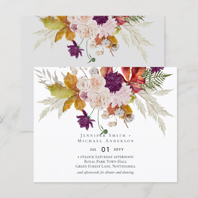 Rustic Maroon Ginger Blush Wedding (Vorne/Hinten)