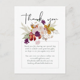 Rustic Maroon Ginger Blush Wedding Postkarte