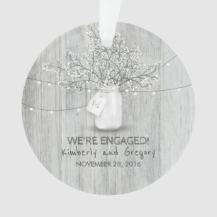 Rustic Mason Jar Baby's Breath String Lumières Boi