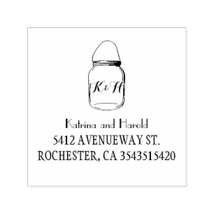 Rustic Mason Jar Barn Wedding Permastempel
