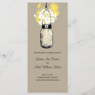 Rustic Mason Jar Daisis Wildblumen Programm