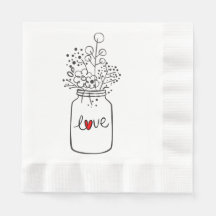 Rustic Mason Jar Floral Wedding Party Blume Liebe