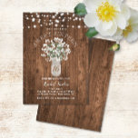 Rustic Mason Jar Lights Sweet 16 Geburtstagsparty Einladung<br><div class="desc">Dieses Design besticht durch die atemberaubenden Blume eines kleinen Aquarellbabys in einer Glaskeramikvase auf rustikalem Holzfußboden. Klicken Sie auf die Schaltfläche Anpassen, um den Text zu verändern oder die Grafik zu verschieben! Variationen dieses Designs sowie der Koordinationsprodukte sind in unserem Shop, zazzle.com/doodlelulu*, erhältlich. Kontaktieren Sie uns, wenn Sie dieses Design...</div>
