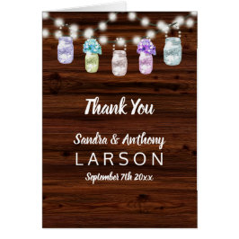 Rustic Mason Jar mit Lichter Hochzeit Vielen Dank