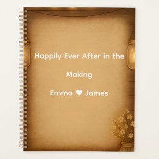 Rustic Mason Jar & String Lights Hochzeitsplaner Planer